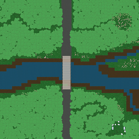 Мост в лесу